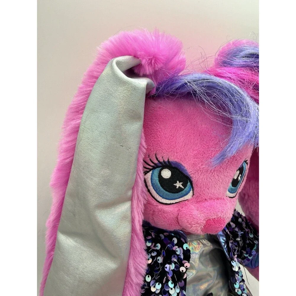 Build A Bear Honey Girls RISA Pink Bunny Rock Star Stuffed Plush 20” & Outfit